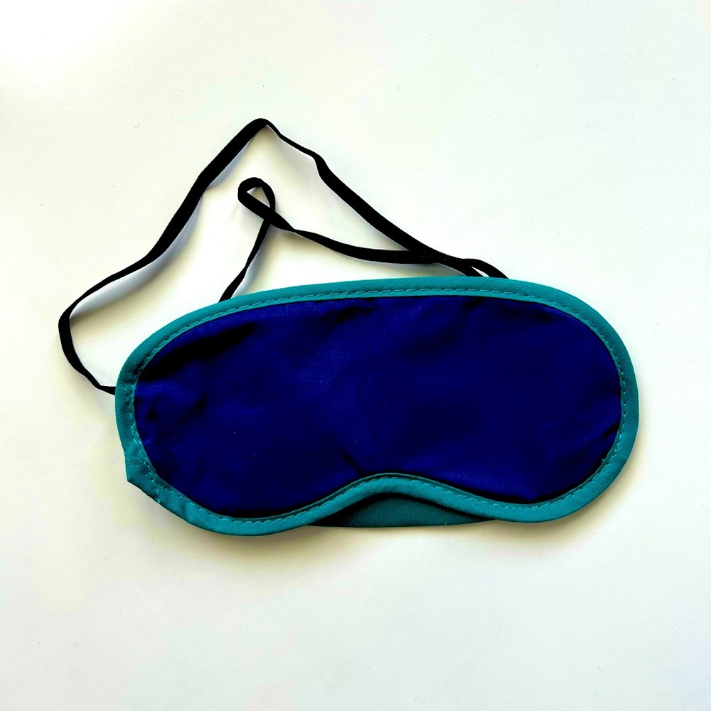 🆕 Navy Blue and Teal Sleep Eye Mask Cover